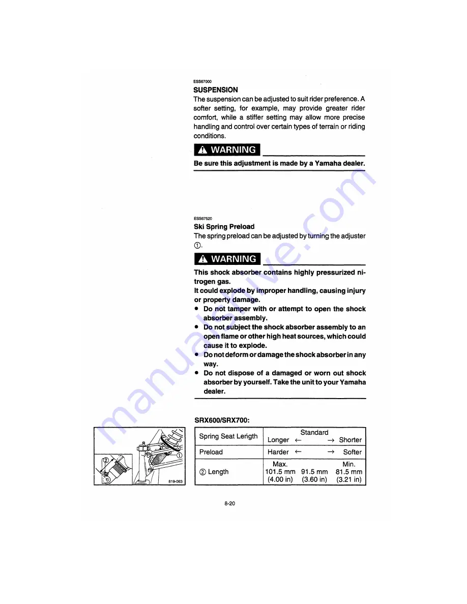 Yamaha 1982 SRX600C Owner'S Manual Download Page 64