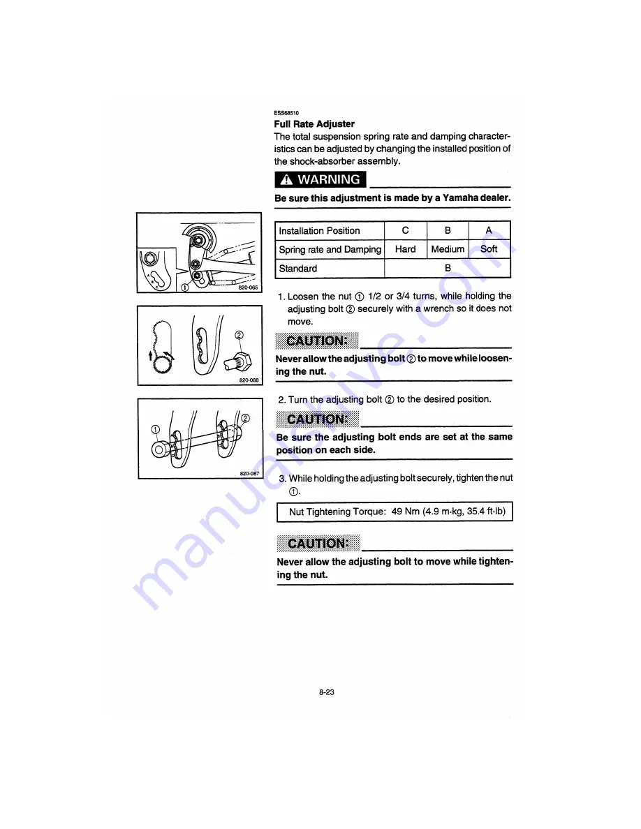 Yamaha 1982 SRX600C Owner'S Manual Download Page 67