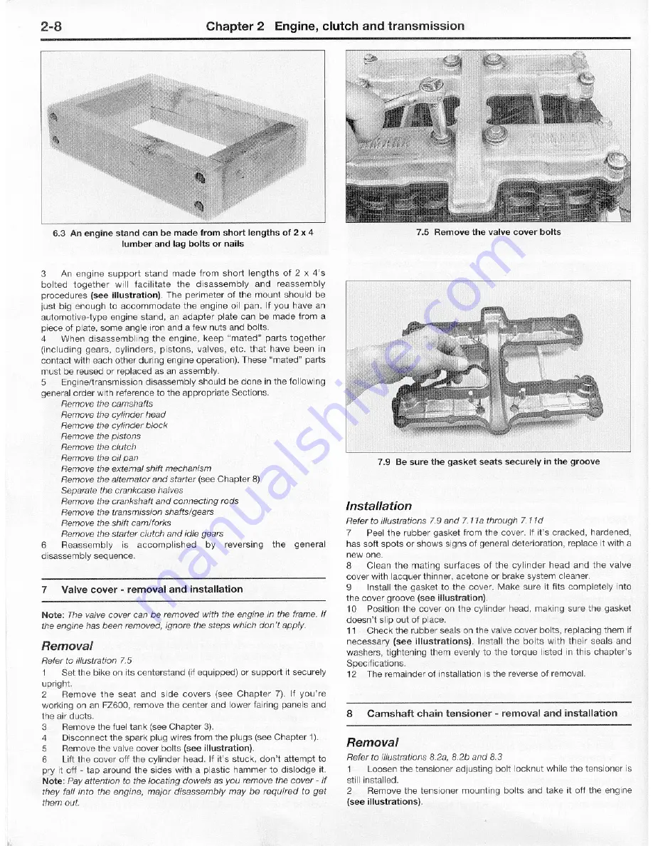 Yamaha 1984 FJ600 Owners Workshop Manual Download Page 58