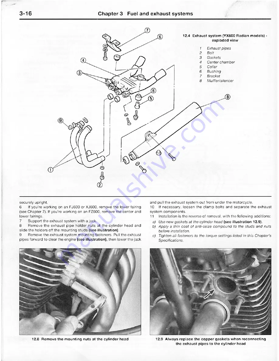 Yamaha 1984 FJ600 Owners Workshop Manual Download Page 122