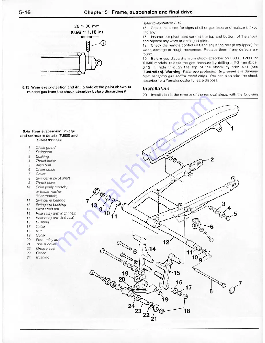 Yamaha 1984 FJ600 Скачать руководство пользователя страница 142