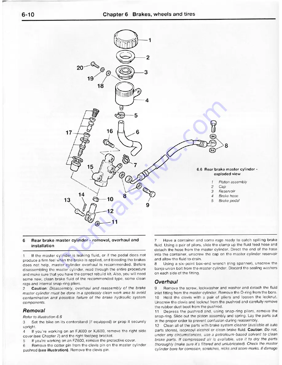 Yamaha 1984 FJ600 Owners Workshop Manual Download Page 156