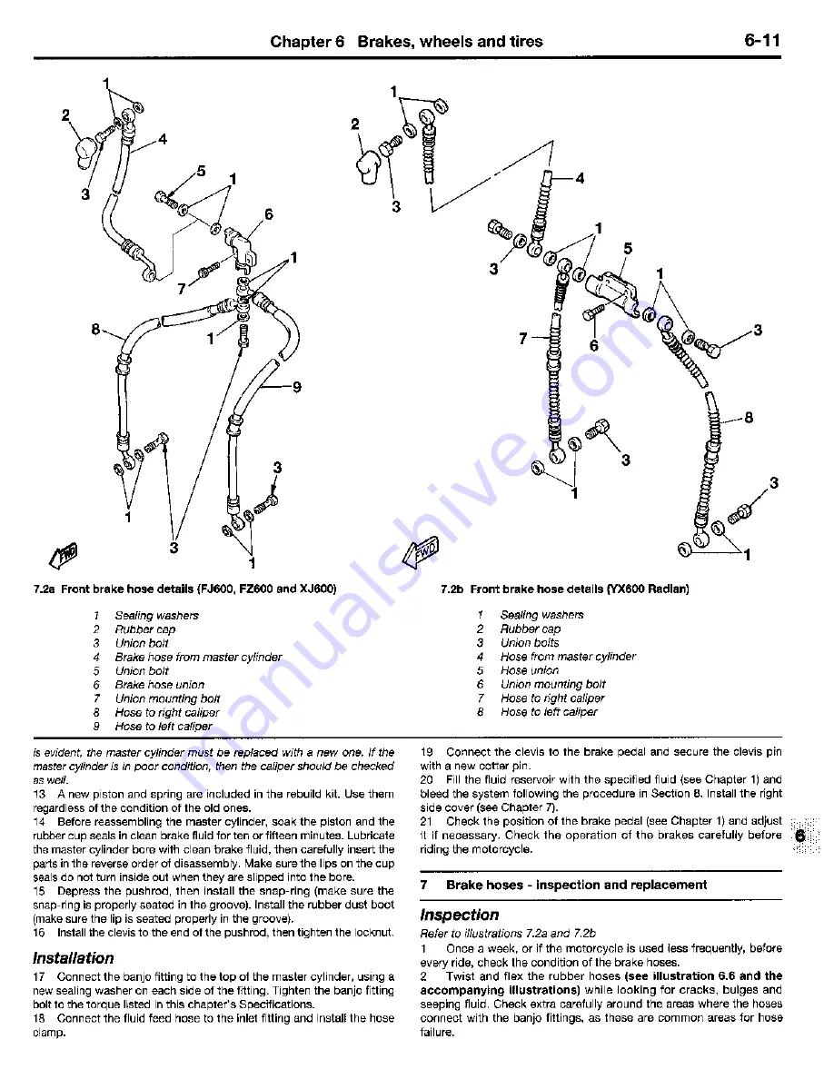 Yamaha 1984 FJ600 Owners Workshop Manual Download Page 157