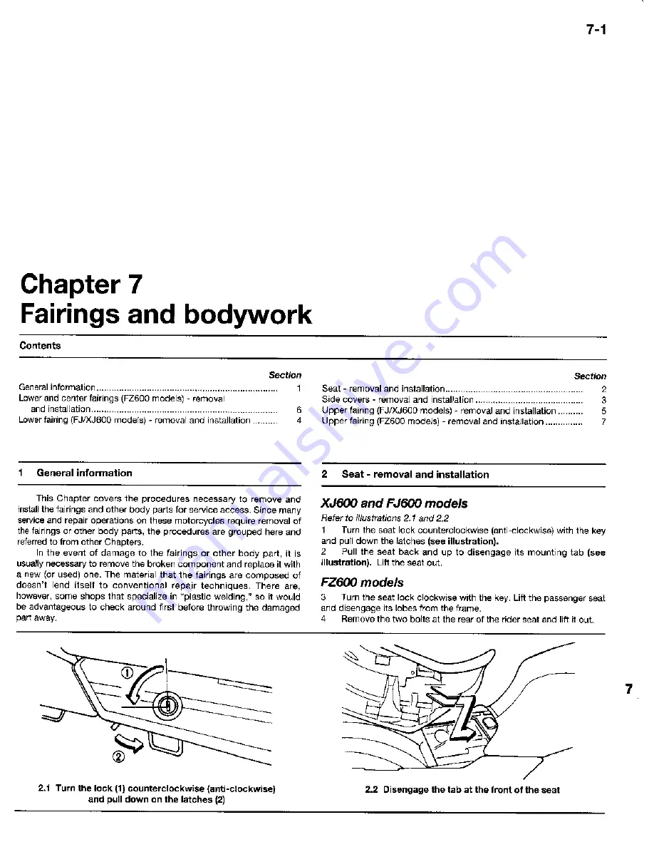 Yamaha 1984 FJ600 Owners Workshop Manual Download Page 168