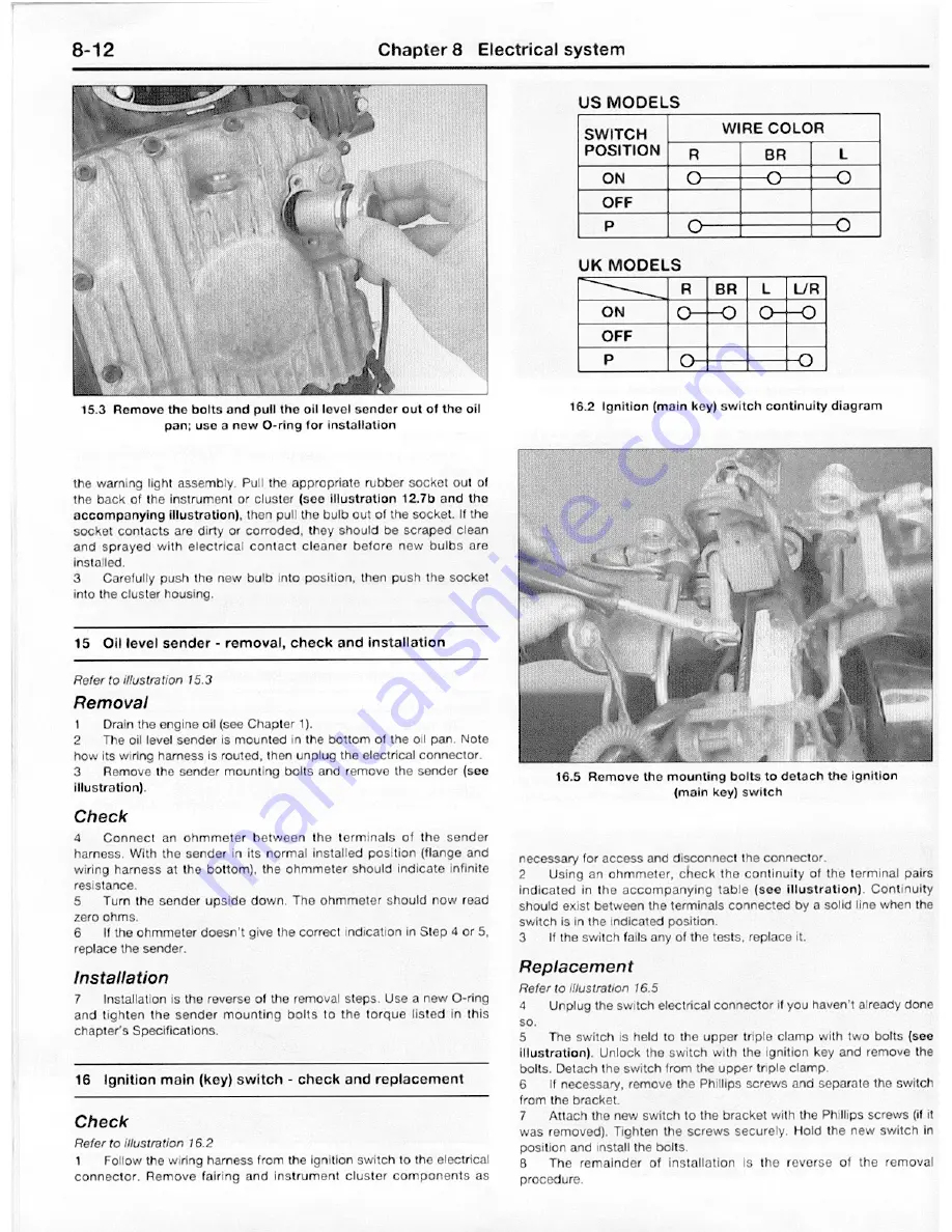 Yamaha 1984 FJ600 Owners Workshop Manual Download Page 182