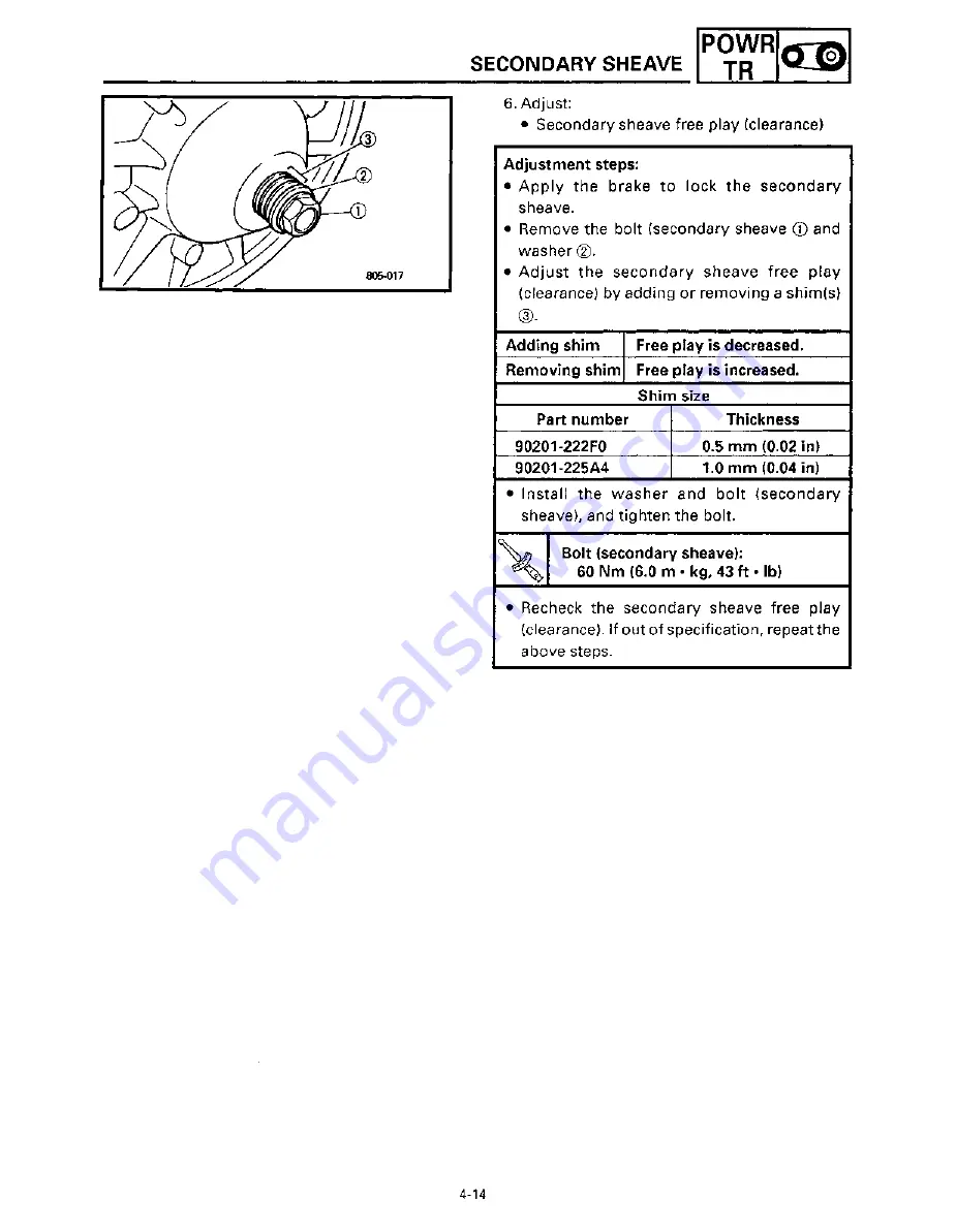 Yamaha 1991-1993 Exciter II - 570 Service Manual Download Page 307