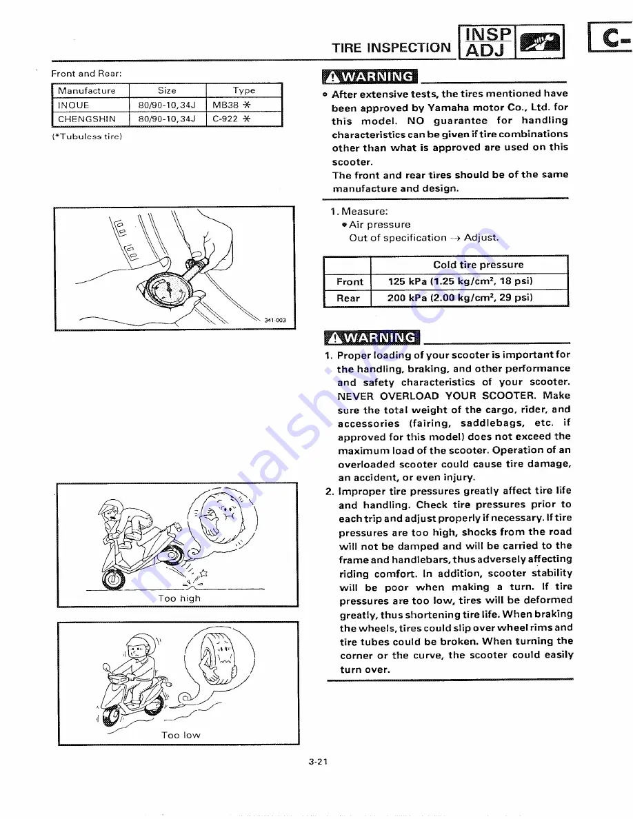 Yamaha 1991 CY50B Service Manual Download Page 57