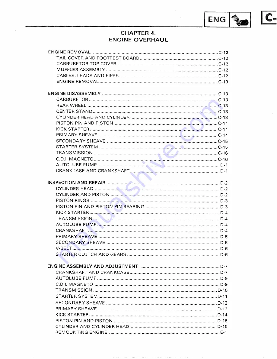 Yamaha 1991 CY50B Service Manual Download Page 69