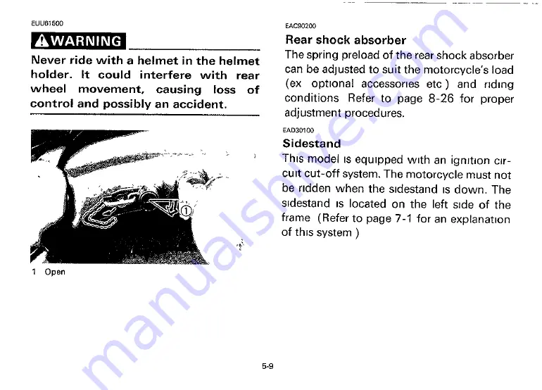 Yamaha 1992 XV535B Owner'S Manual Download Page 30