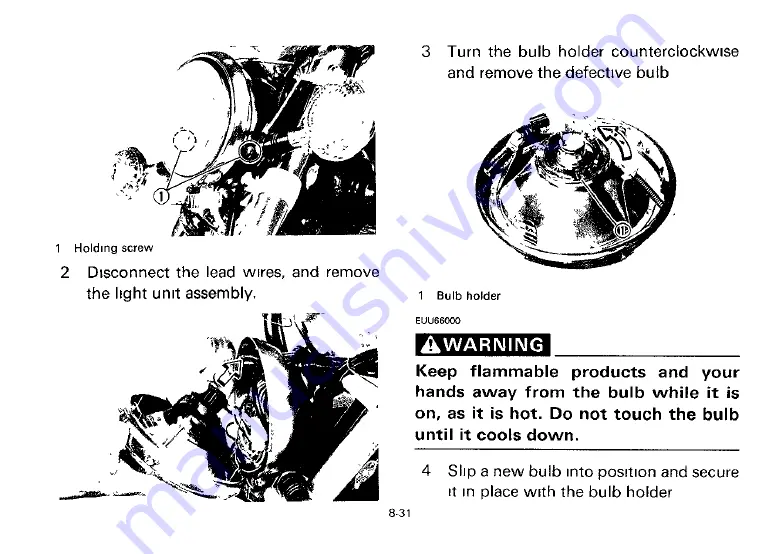 Yamaha 1992 XV535B Owner'S Manual Download Page 79