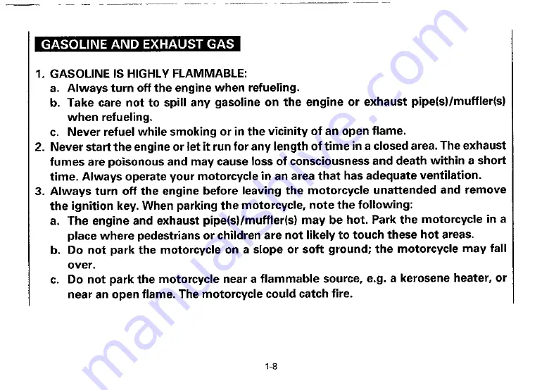 Yamaha 1993 XV1000E Owner'S Manual Download Page 15