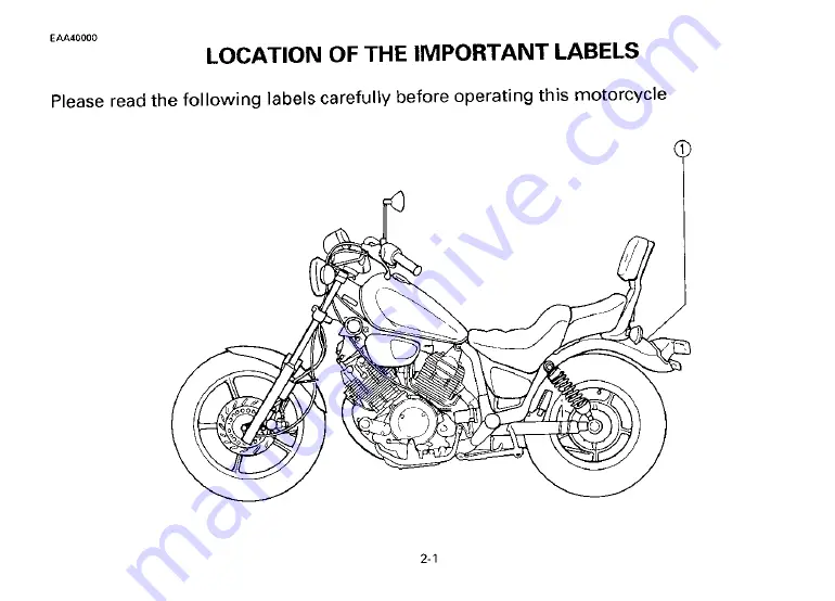 Yamaha 1993 XV1000E Скачать руководство пользователя страница 17