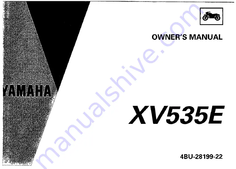 Yamaha 1993 XV535E Owner'S Manual Download Page 1