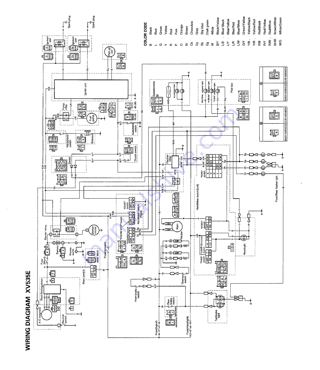 Yamaha 1993 XV535E Owner'S Manual Download Page 92