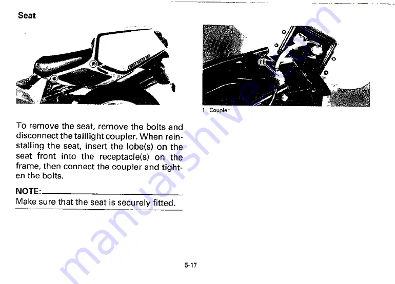 Yamaha 1993 YZF750SPE Owner'S Manual Download Page 43