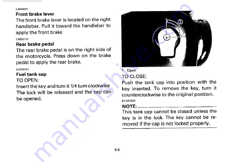 Yamaha 1994 XV535F Owner'S Manual Download Page 27