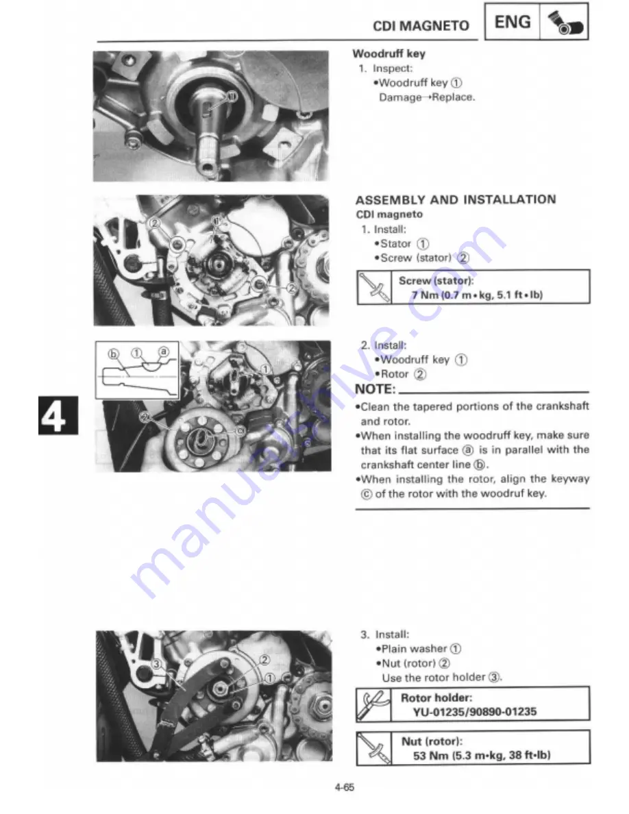 Yamaha 1995 TZ125G1/(G) Manual Download Page 137