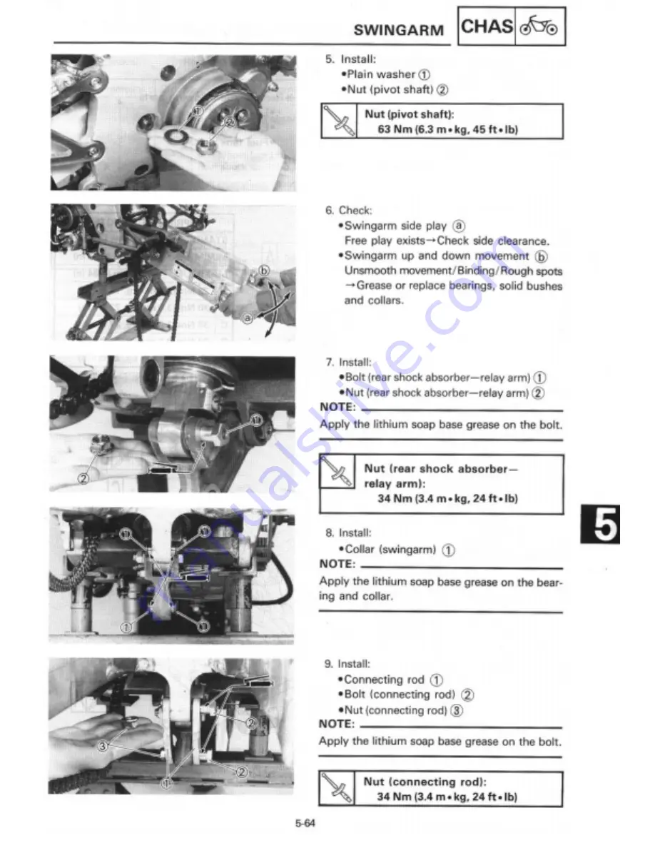 Yamaha 1995 TZ125G1/(G) Manual Download Page 209