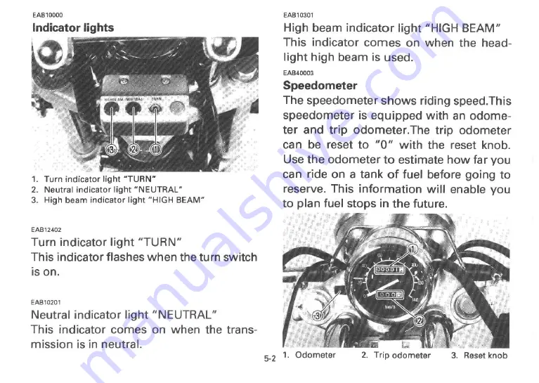 Yamaha 1995 XV250G Owner'S Manual Download Page 23