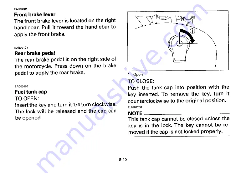 Yamaha 1996 XV1100H Owner'S Manual Download Page 30