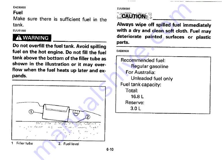 Yamaha 1996 XV1100H Owner'S Manual Download Page 46