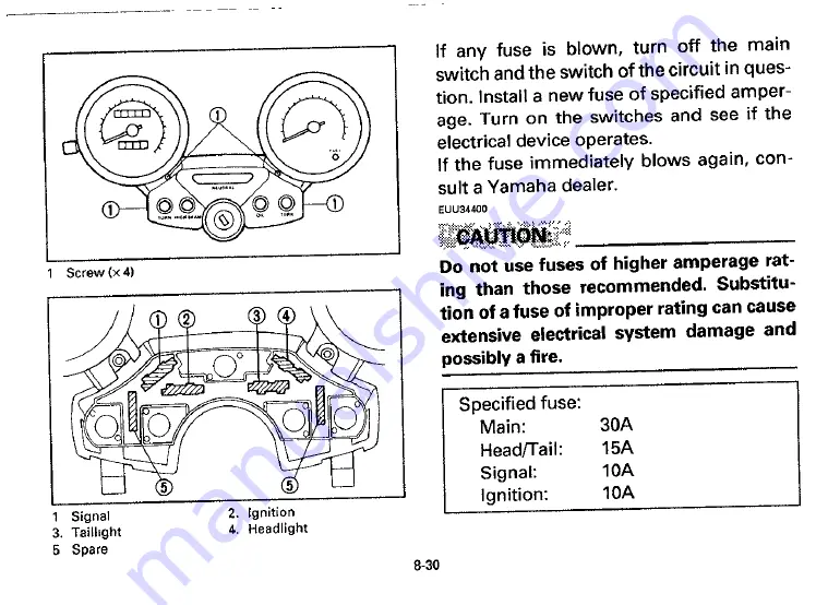 Yamaha 1996 XV1100H Owner'S Manual Download Page 82