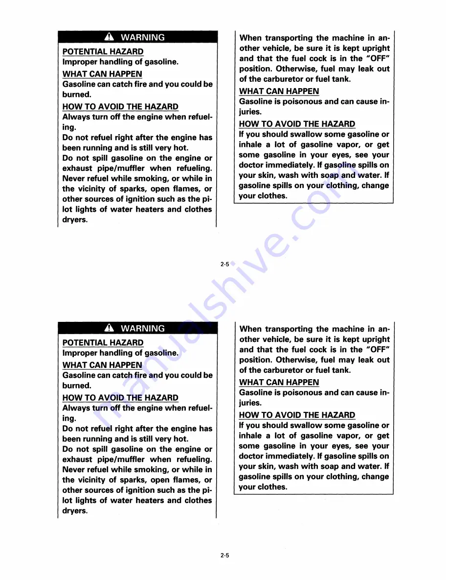 Yamaha 1998 BigBear 2x4 YFM350UK Owner'S Manual Download Page 19