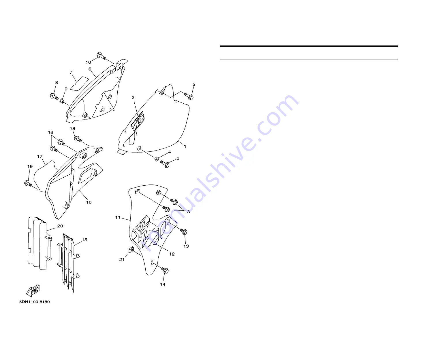 Yamaha 1998 Competition YZ125K1 Parts Catalog Download Page 25