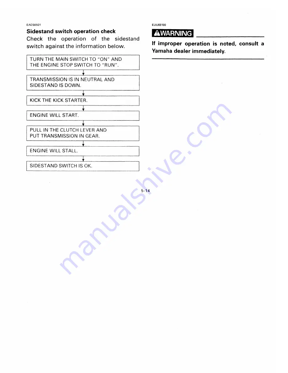 Yamaha 1998 XT350K Owner'S Manual Download Page 37