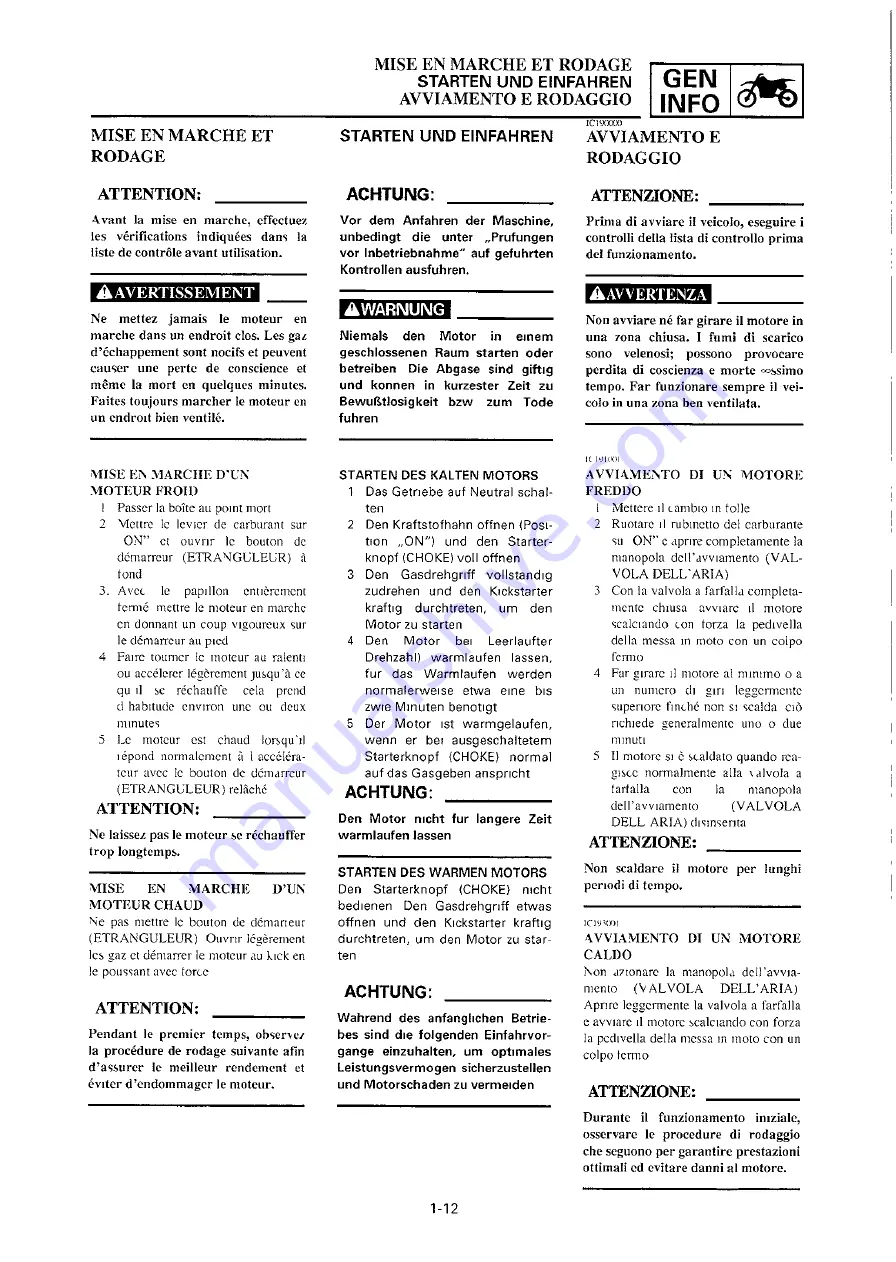 Yamaha 2000 YZ250/LC Owner'S Service Manual Download Page 53