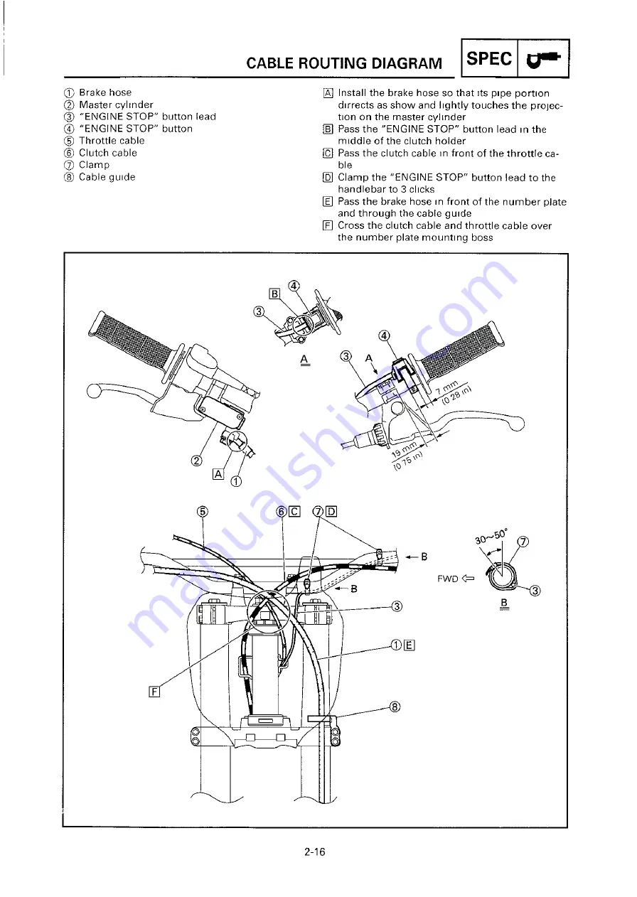 Yamaha 2000 YZ250/LC Owner'S Service Manual Download Page 120