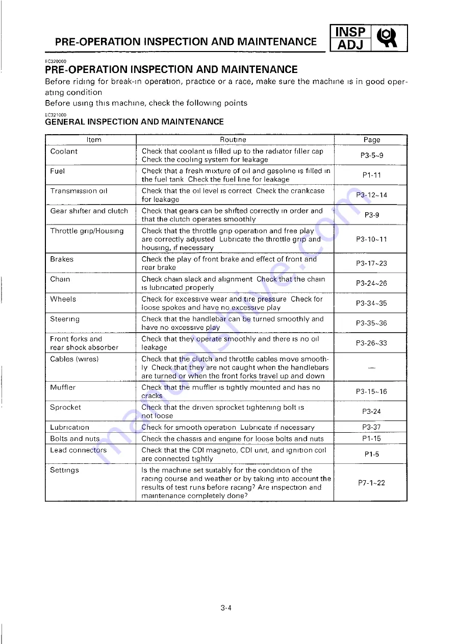 Yamaha 2000 YZ250/LC Owner'S Service Manual Download Page 134