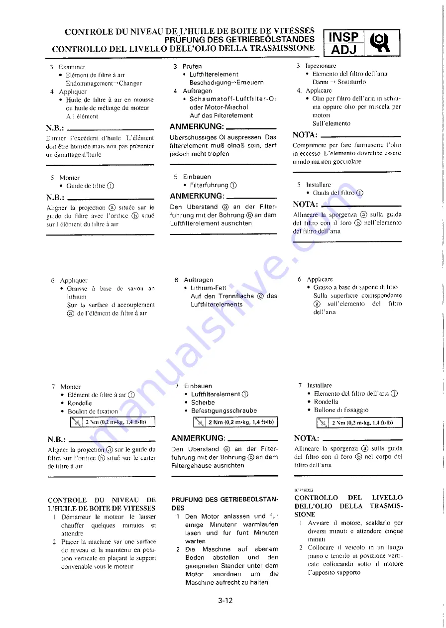 Yamaha 2000 YZ250/LC Owner'S Service Manual Download Page 153