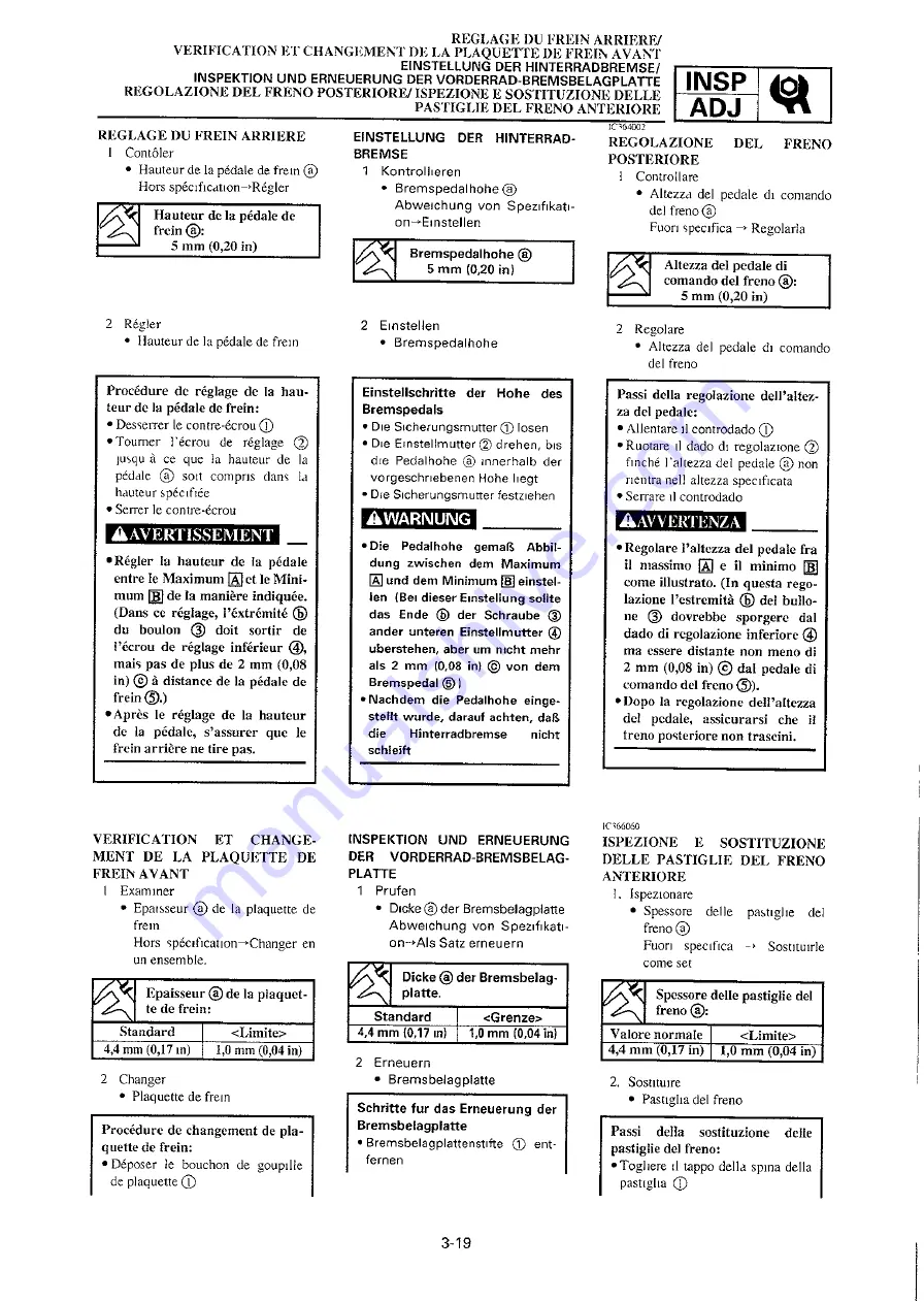 Yamaha 2000 YZ250/LC Owner'S Service Manual Download Page 167