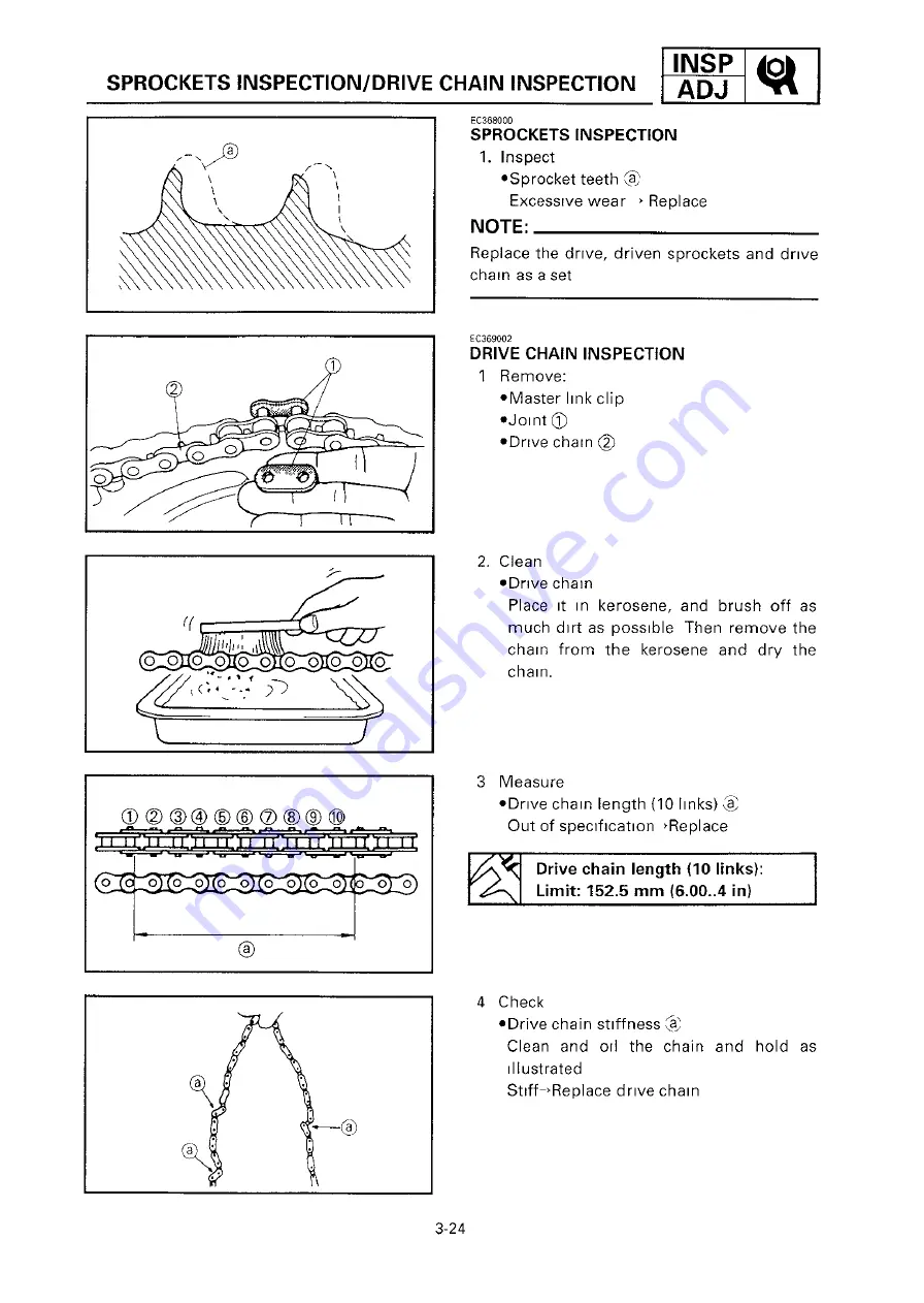 Yamaha 2000 YZ250/LC Owner'S Service Manual Download Page 176