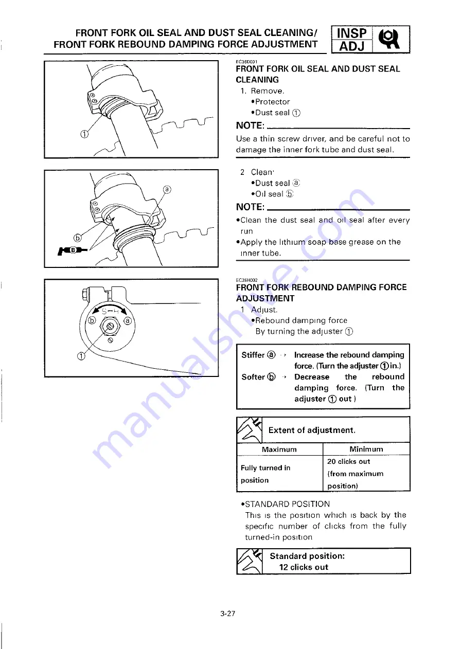 Yamaha 2000 YZ250/LC Owner'S Service Manual Download Page 182