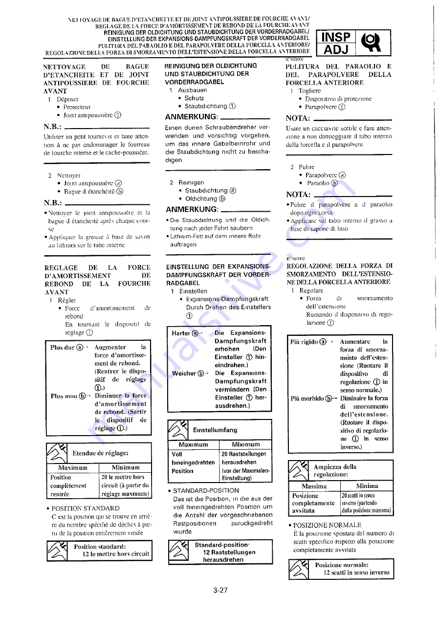 Yamaha 2000 YZ250/LC Owner'S Service Manual Download Page 183