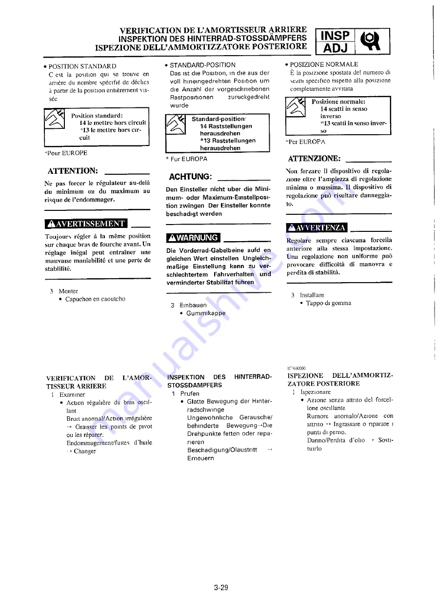 Yamaha 2000 YZ250/LC Owner'S Service Manual Download Page 187