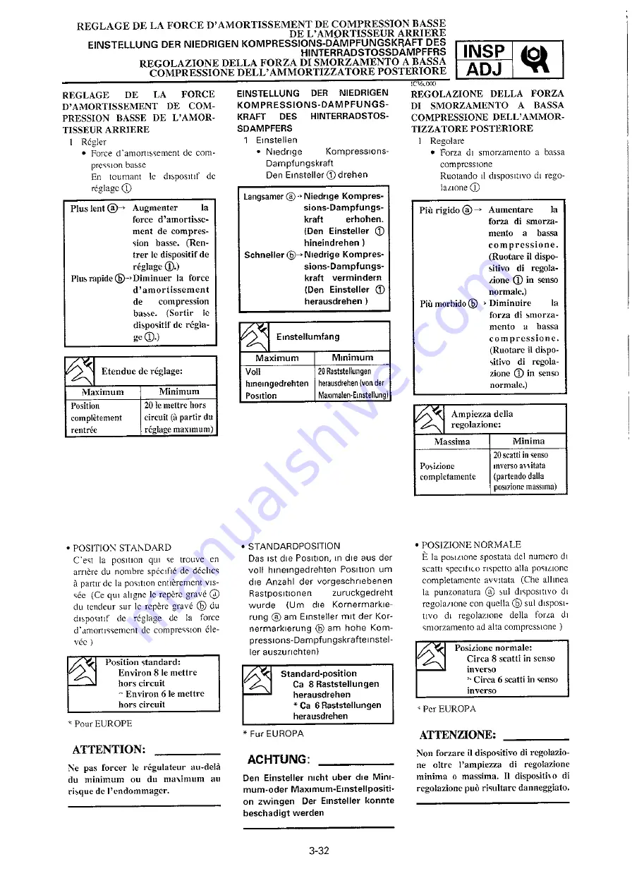 Yamaha 2000 YZ250/LC Owner'S Service Manual Download Page 193