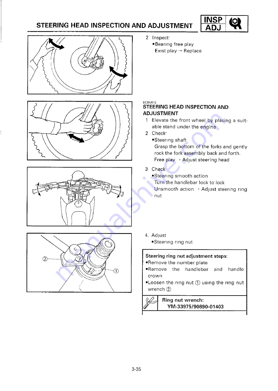 Yamaha 2000 YZ250/LC Owner'S Service Manual Download Page 198