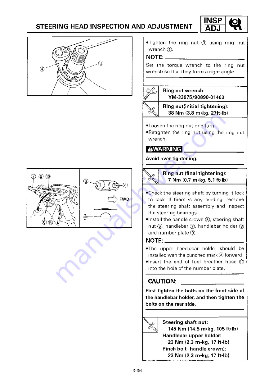 Yamaha 2000 YZ250/LC Owner'S Service Manual Download Page 200