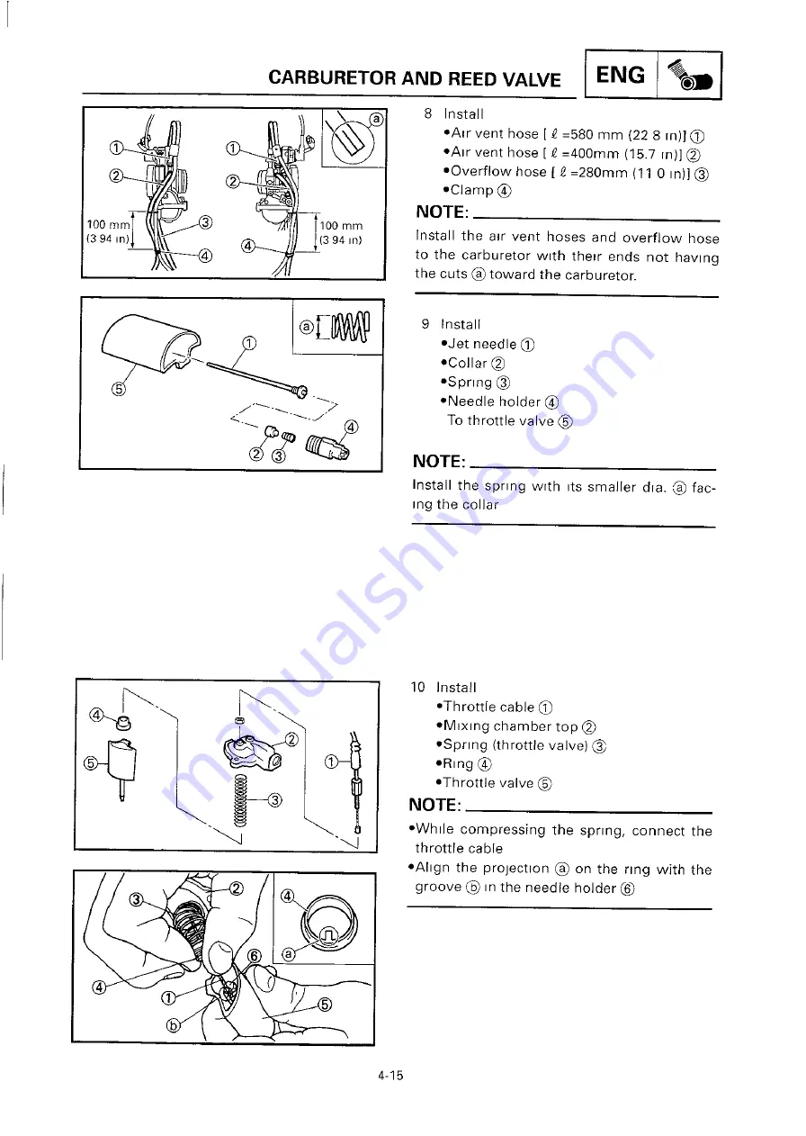 Yamaha 2000 YZ250/LC Owner'S Service Manual Download Page 238