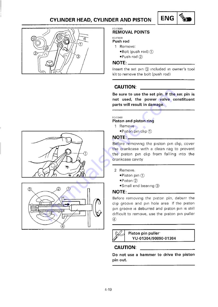 Yamaha 2000 YZ250/LC Owner'S Service Manual Download Page 246