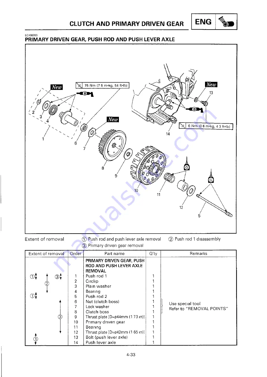 Yamaha 2000 YZ250/LC Owner'S Service Manual Download Page 274