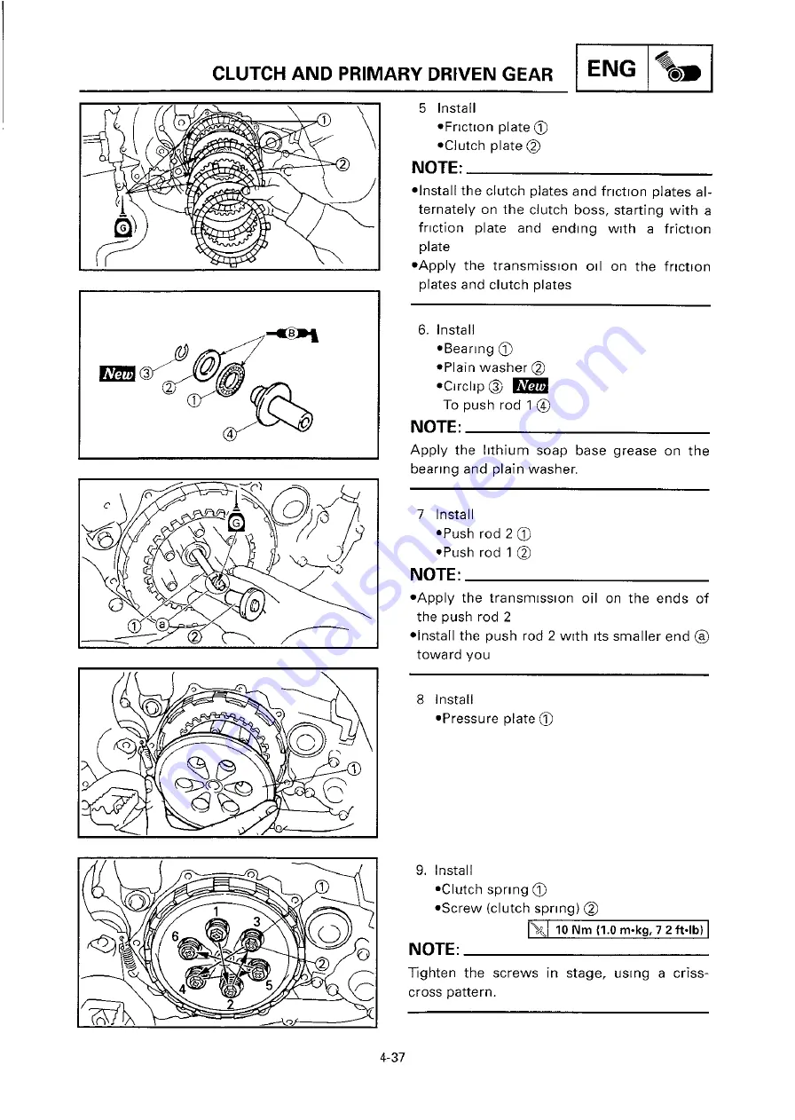 Yamaha 2000 YZ250/LC Скачать руководство пользователя страница 282