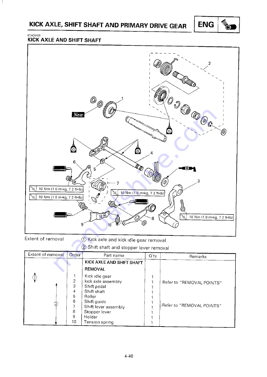 Yamaha 2000 YZ250/LC Скачать руководство пользователя страница 288