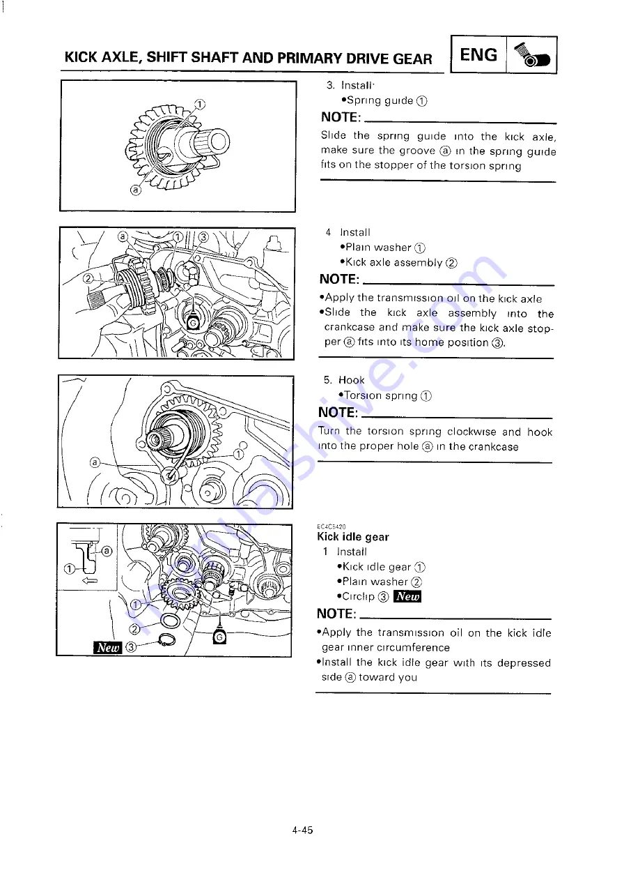 Yamaha 2000 YZ250/LC Owner'S Service Manual Download Page 298