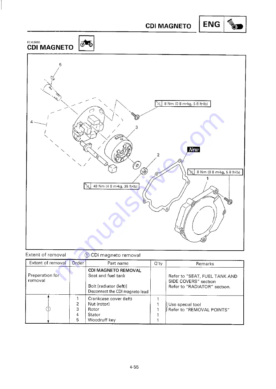 Yamaha 2000 YZ250/LC Скачать руководство пользователя страница 318