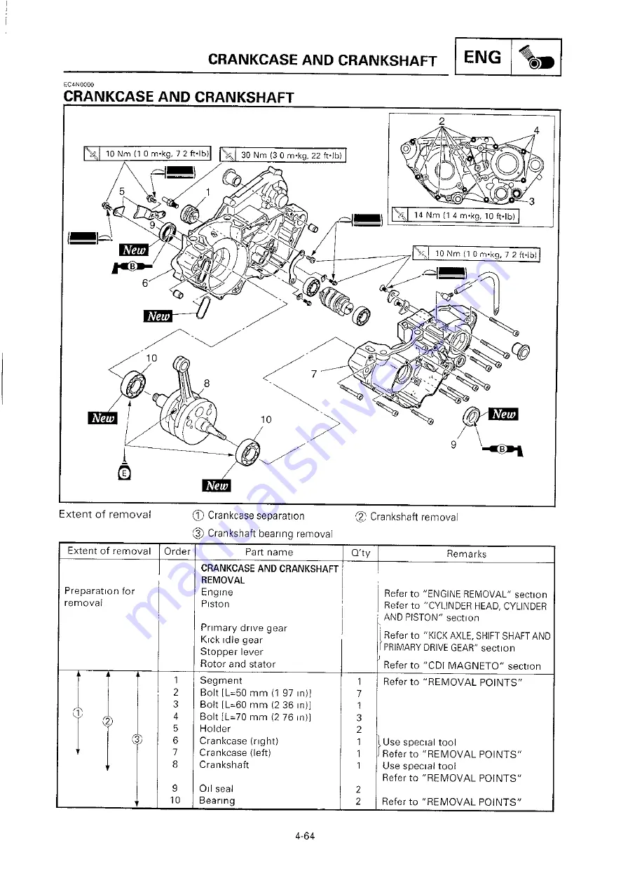 Yamaha 2000 YZ250/LC Скачать руководство пользователя страница 336