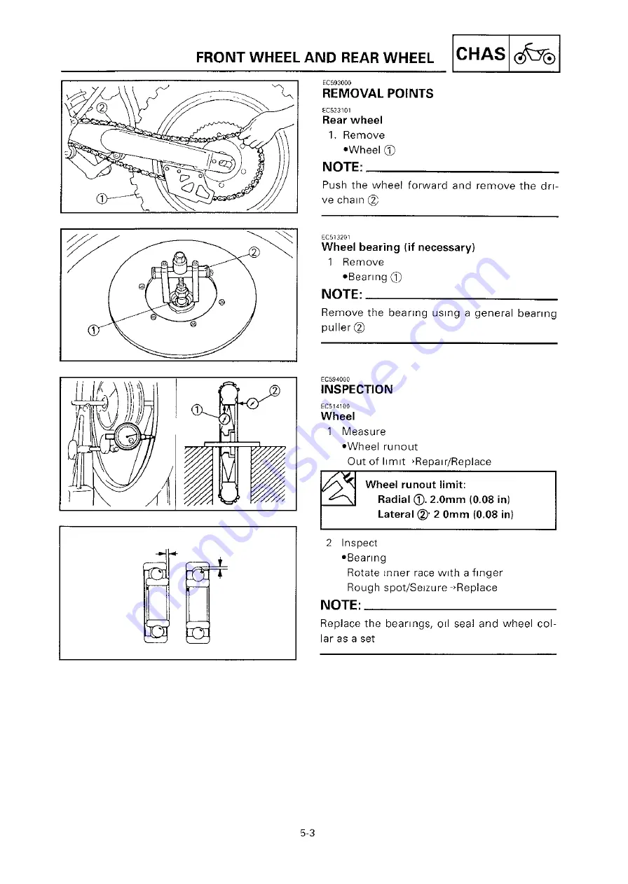 Yamaha 2000 YZ250/LC Owner'S Service Manual Download Page 364